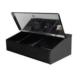 Καφεκούτι inox μαύρο 3 θέσεων 28x15x9εκ.