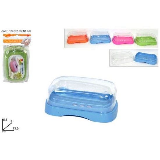 Σαπουνοθήκη πλαστική ταξιδιού 13,5x9x5,5εκ.