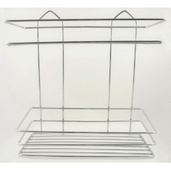 Εταζέρα inox ΙΣΙΑ χ2 ράφια ελληνική 28,5x14x27εκ.