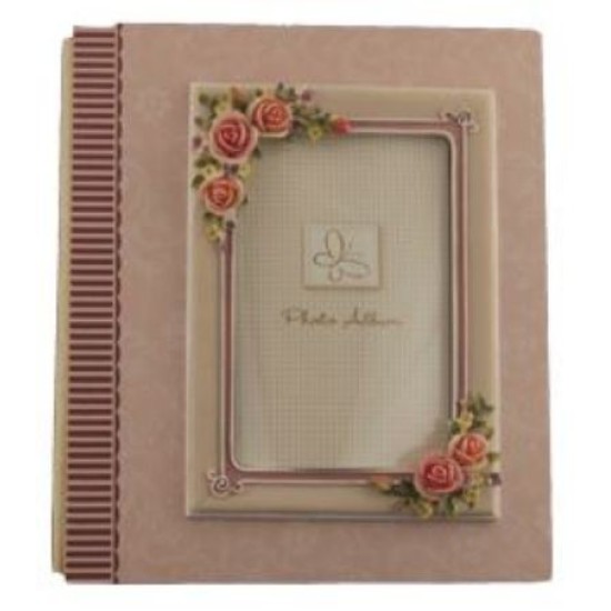 Άλμπουμ ροζ με λουλούδια 10x15εκ.