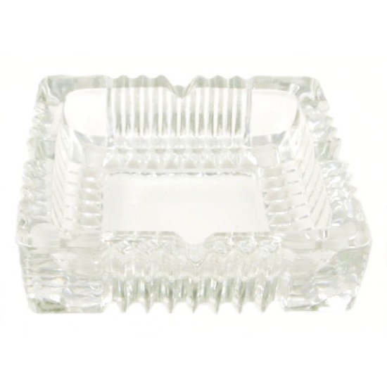 Σταχτοδοχείο γυάλινο τετράγωνο 12εκ.