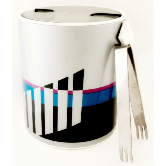 Παγοδοχείο με σχάρα και λαβίδα 13x16εκ.