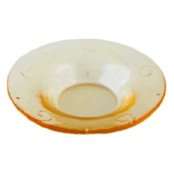 Σετ 6 πιάτα γλυκού γυάλινα χρωματιστά κοχύλια