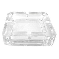 Σταχτοδοχείο γυάλινο τετράγωνο 14,5x14,5x4εκ.