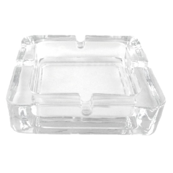 Σταχτοδοχείο γυάλινο τετράγωνο 14,5x14,5x4εκ.