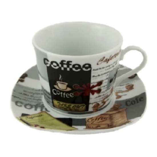 Σετ 6 φλυτζάνια τσαγιού μηχανή-καφέ 230cc