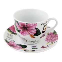 Σετ 6 φλυτζάνια τσαγιού ροζ-λουλούδια 230cc