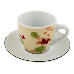 Σετ 6 φλυτζάνια καφέ πεταλούδα κρεμ 90cc