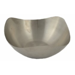 Ψωμιέρα-καλαθάκι κυματιστή inox 24x10/7εκ.