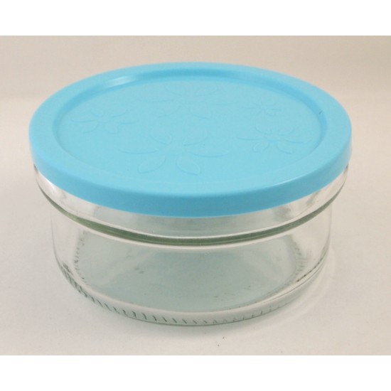 Φαγητοδοχείο γυάλινο με πλαστικό καπάκι 12x6εκ.