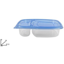 Σετ 2 φαγητοδοχεία 2 θέσεων 850ml 21,5x16x5εκ.