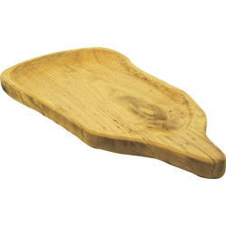 Πιατέλα ξύλο καστανιά σκαμένη με χερούλι 52x25εκ.