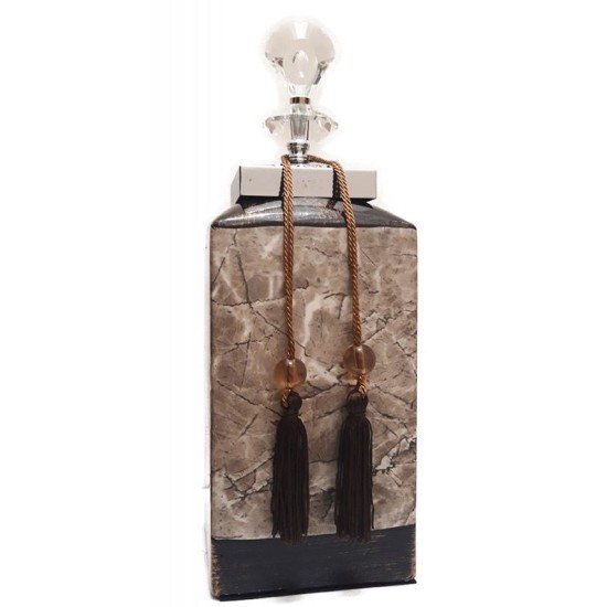 Βάζο με καπάκι κεραμικό 14x14x36εκ.