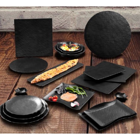 Πιατέλα μελαμίνης όψη σχιστόλιθος 25x25x3,4εκ.