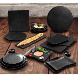 Πιατέλα μελαμίνης όψη σχιστόλιθος 28x28x3,7εκ.