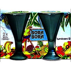 Ποτήρι παγωτού μαύρο 22cl BORA BORA