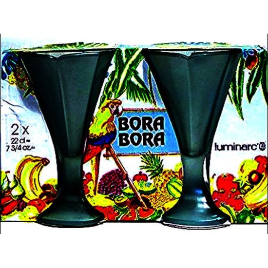 Ποτήρι παγωτού μαύρο 22cl BORA BORA