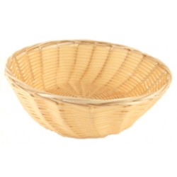 Ψωμιέρα-καλαθάκι πολυπροπυλένιο στρόγγυλη πλεκτή 21x6,5εκ.