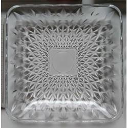 Σετ 6 πιάτα πάστας κρυστάλλινα τετράγωνα 14εκ. DAHLIA