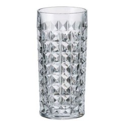 Ποτήρι σωλήνα κρυστάλλινο σκαλιστό 260ml Diamond