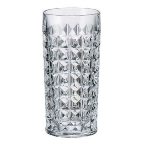 Ποτήρι σωλήνα κρυστάλλινο σκαλιστό 260ml Diamond
