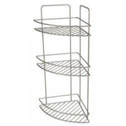 Εταζέρα inox ΓΩΝΙΑ χ3 ράφια ελληνική 24,5x24,5x45εκ.