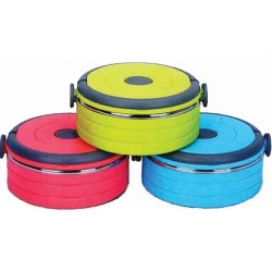 Φαγητοδοχείο ισοθερμικό πλαστικό/ανοξείδωτο στρόγγυλο 600ml