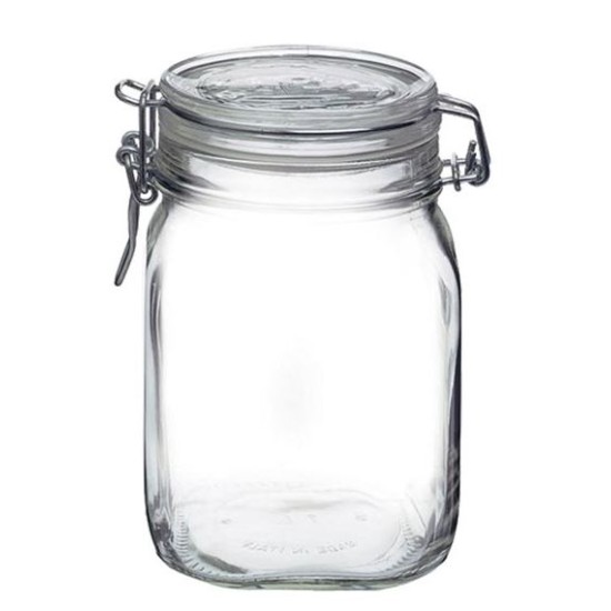 Βάζο γυάλινο με αεροστεγές κλείστρο 10,6x16εκ. 1L Fido