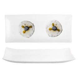 Πιατέλα πορσελάνη λευκή 30x12,5x2εκ. GOURMET