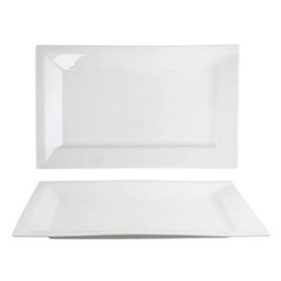 Πιατέλα πορσελάνη λευκή 36x22εκ. GRAN