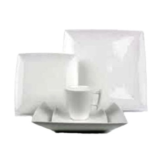 Πιάτο φρούτου πορσελάνης τετράγωνο λευκό 18x2εκ. GUT