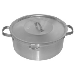 Ημίχυτρα αλουμινίου σατινέ επαγγελματική 5mm 38x15εκ. 15.9L