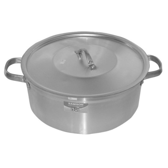 Ημίχυτρα αλουμινίου σατινέ επαγγελματική 5mm 36x14εκ. 12.2L