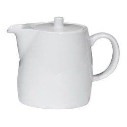 Καφετιέρα με καπάκι πορσελάνινη λευκή μικρή 380ml VIENNA