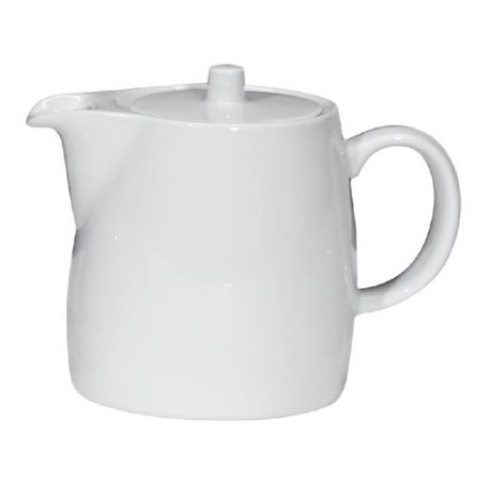 Καφετιέρα με καπάκι πορσελάνινη λευκή μικρή 380ml VIENNA