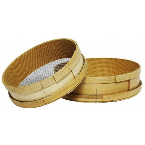 Κόσκινο για τραχανά ξύλινο με σίτα 3χιλ. 38x10εκ.