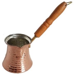 Μπρίκι χάλκινο με ξύλινη λαβή 350ml