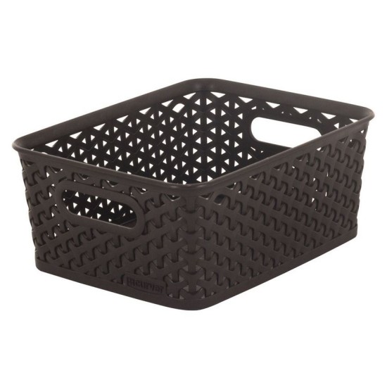 Καλάθι αποθήκευσης rattan καφέ 26x20x6εκ. MyStyle