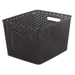 Καλάθι αποθήκευσης rattan καφέ 35,5x29,6x22εκ. MyStyle