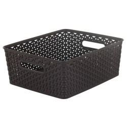 Καλάθι αποθήκευσης rattan καφέ 35,5x29,6x13εκ. MyStyle