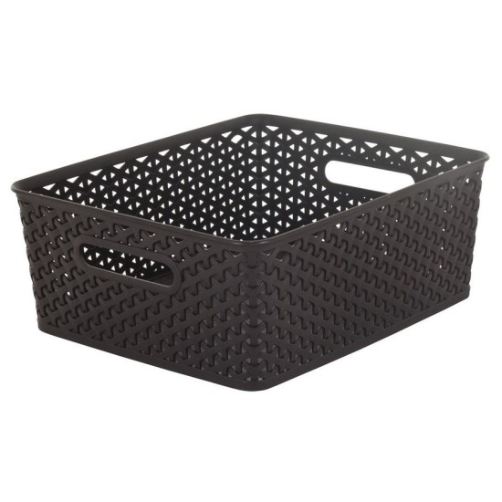 Καλάθι αποθήκευσης rattan καφέ 35,5x29,6x13εκ. MyStyle