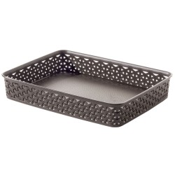 Καλάθι αποθήκευσης rattan καφέ 36x26x6εκ. MyStyle