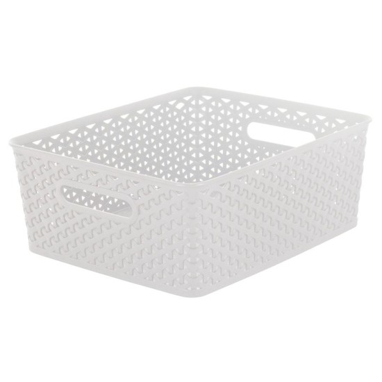 Καλάθι αποθήκευσης rattan λευκό 25,5x19,6x10,3εκ. MyStyle