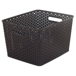 Καλάθι αποθήκευσης rattan καφέ 33,5x32,5x28εκ. MyStyle