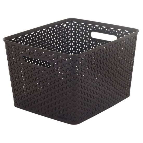 Καλάθι αποθήκευσης rattan καφέ 33,5x32,5x28εκ. MyStyle