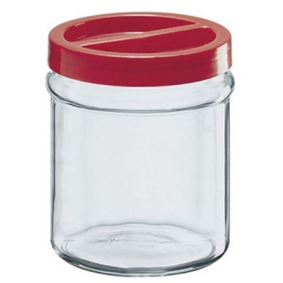 Βάζο γυάλινο στρόγγυλο με πλαστικό καπάκι 3.5L ORTES