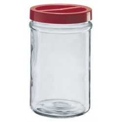 Βάζο γυάλινο στρόγγυλο με πλαστικό καπάκι 5L ORTES