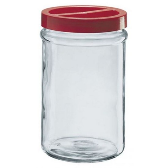 Βάζο γυάλινο στρόγγυλο με πλαστικό καπάκι 5L ORTES