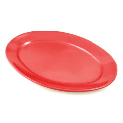 Ραβιέρα μελαμίνης οβάλ κόκκινη 20,5x11,5εκ. Family