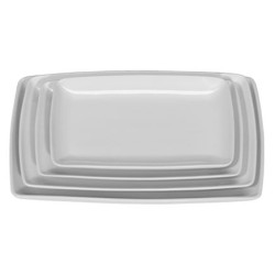 Πιατέλα πορσελάνης ορθογώνια λευκή 32x21εκ. TETRA